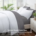 thumbnail image 4 of Bare Home Housse de Couette Sablée - Ultra Douce - Premium 1800 Collection - Ensemble 3 Pcs - Très Grand, Blanc, 4 of 8