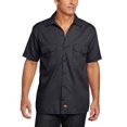thumbnail image 1 of Dickies Mens Short-Sleeve Work Shirt, 5X, Black, 1 of 7