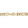 thumbnail image 4 of 14k Yellow Gold 24 Inch 10mm Figaro Chain Necklace Pendant Charm Flat, 4 of 9
