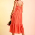 thumbnail image 4 of EGNMCR Robes de Fête pour Femmes Robe Décontractée Unie à Volants Dos Ouvert pour le Printemps et l'Été pour Femmes Jupe Courte, 4 of 8