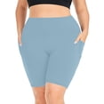 thumbnail image 1 of Wlynlyn Plus Size Biker Shorts for Women High Waisted Compression Yoga Tights Quick Dry Workout Shorts, 1 of 6
