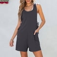thumbnail image 2 of Diufon Combinaisons pour Femmes Été Décontracté Sans Manches Col Rond Combinaisons de Plage avec Poches, 2 of 5