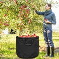 thumbnail image 4 of Sac à Feuilles de Jardin 33 Gallons, Sac à Déchets de Jardin en Toile avec Poignées en Caoutchouc, Cadre Élastique en PVC, Haute Capacité, Robuste, Grand. Adapté pour Rassembler des Feuilles d'Arbres, 4 of 7