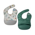 thumbnail image 1 of Tiny Twinkle - Silicone Pocket Bib 2pk - Dinosaur, Olive 6M+, 1 of 3