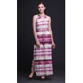 thumbnail image 3 of Bimba Robe Longue de Soirée à Col Rond Imprimée avec Fentes Latérales pour Femmes Tie-Dye-TTG, 3 of 6
