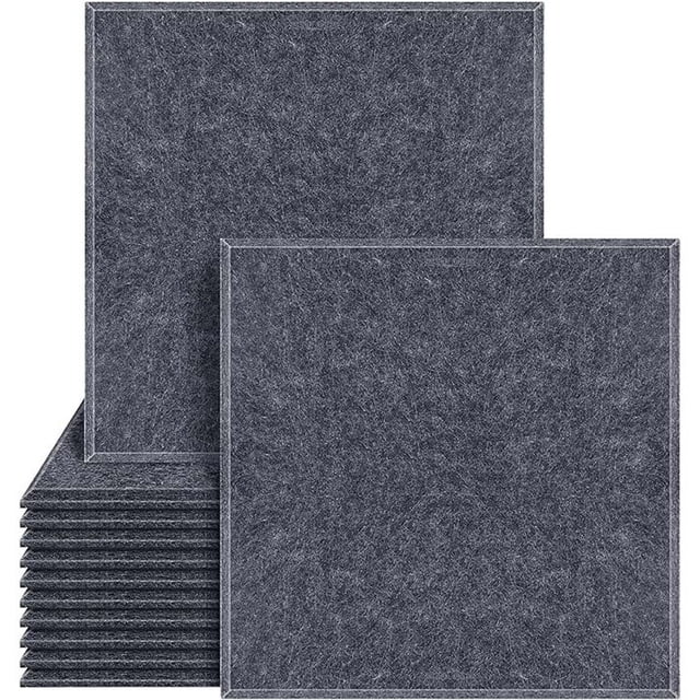 EGNMCR 30x30x0.9cm Sound Insulation Board With Self-adhesive Hook High-density Insulation Board Recording Home Office Sound Absorption Board Soundproof panel