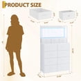 thumbnail image 2 of Commode Intelligente à 11 Tiroirs en Tissu avec Station de Recharge Intégrée, Recharge Sans Fil et Lumières DEL RVB, Conception Industrielle Anti-Basculement, Armoire de Rangement pour Chambre en Plusieurs Couleurs, 2 of 8