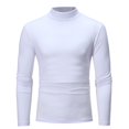 thumbnail image 1 of Winter Warm Men Mock Neck Basic Plain T-Shirt Blouse Pullover Long Sleeve Top, 1 of 9