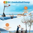 thumbnail image 2 of Portable Basketball Hoop,48"/52" Shatterproof Backboard,4.92-10ft Quick Adjustable Basketball Goal System,Mobile Stand with Wheels & Weighted Base for Backyard,Driveway,Court, 2 of 9