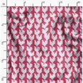 thumbnail image 2 of Soimoi Pink Viscose Chiffon Fabric Hen Bird Printed Fabric 1 Yard 42 Inch Wide, 2 of 6