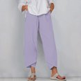 thumbnail image 1 of Loose Wide Legged Capris, Solid Color Fashion Capris, Breathable Cotton Material, Relaxed Fit Design, For Summer Casual Wear, Daily Comfort Outfit, Stylish Streetwear, Trendy Women's Bottoms, 1 of 8