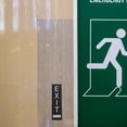 thumbnail image 4 of OULII Self Adhesive Braille Fire Exit Sign for Office Corridor Safety Black Material, 4 of 8