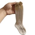thumbnail image 1 of Kmbangi Infant Girl Medium Tube Socks, Bowknot Cut Out Solid Color Stockings, 1 of 3