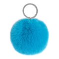 thumbnail image 1 of Fuzzy Ball Keychain Supple Comfortable Lovely Key Rings Adorable Practical Key Chains Women for Children Adults Elderly Students Sky Blue 4cm, 1 of 7