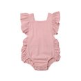 thumbnail image 1 of SUNSIOM Bébé Fille Combinaison Sans Manches Volant Solide Romper Tenue d'Été, 1 of 5