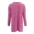 thumbnail image 4 of 2025 Femmes Automne et Hiver Femmes Course Manches Longues Confortable Col Rond Long Col Roulé T-Shirts pour Femmes Manche Longue T-Shirt Femmes Chemises Haut de Compression Poche Manches Bouffantes Imprimé, 4 of 5