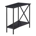 thumbnail image 1 of Convenience Concepts Tucson Wedge End Table in Black Wood Finish and Metal Frame, 1 of 5