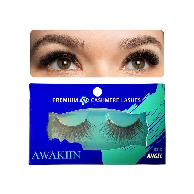 4D Premium Cashmere Natural False Lashes Fake Natural Eyelashes - Angel