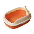 thumbnail image 2 of DOLITY Cat Kitten Toilet Pet Litter Tray Bedpan Cat Litter Container Orange, 2 of 9