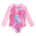thumbnail image 1 of Kids Girls Rash Guard Swimming Bathing Suit Hawaiian Ruffle Long Sleeve Sun Protection Baby Girl Bathing Suit 6-7 Years Girls Clothing, 1 of 6