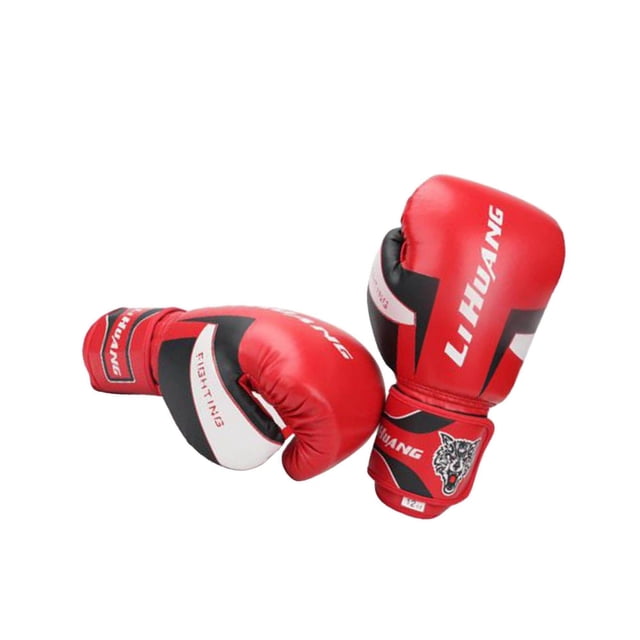 Men Women Boxing Training Gloves Sparring Kickboxing GYM sparring ounce boxing gloves Punching 10oz Red