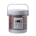 thumbnail image 2 of yuksok 1.6L Electric Rice Cooker for Car Porridge Food Container Heating Lunch Box Gold, 2 of 9