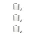 thumbnail image 1 of QualitChoice 4 5 6 7 8 10 18oz Stainless Steel Hip Alcohol Flask Cap + Funnel 6 oz 3Set, 1 of 6
