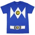 thumbnail image 1 of Power Rangers Men's Costume Short Sleeve Blue T-Shirt (Large), 1 of 1