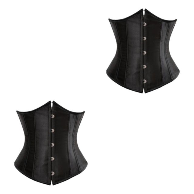 maskred Corset Corset à Lacets pour Femme et Confortable Noir 6XL 2Set
