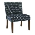 thumbnail image 1 of HomePop Transitional Fabric Parker Accent Chair with Pillow in Textured Blue, 1 of 12