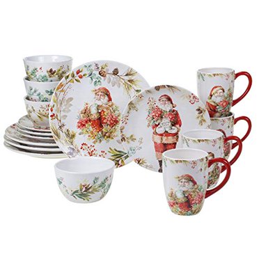 Certified International Christmas Story Ensemble de Vaisselle 16 Pcs, Service pour 4, Multicolore