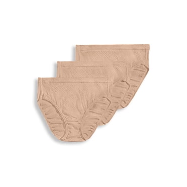 Jockey Women's 100% Cotton Elance Breathe French Cut - 3 Pack