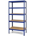 thumbnail image 1 of Gymax 72'' Steel 5-tier Garage Shelf Metal Storage Adjustable Unit Blue, 1 of 8