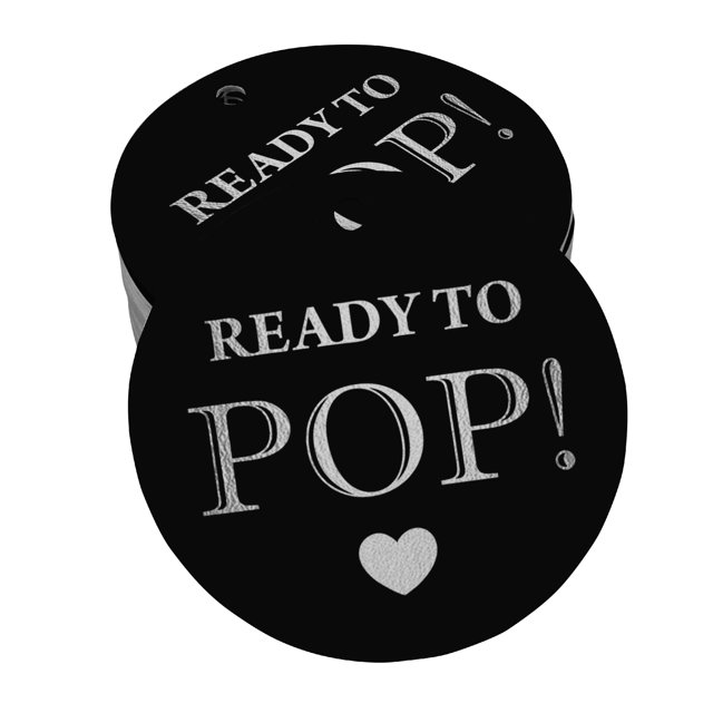 Inkdotpot Silver Foil Paper Hang Tags Ready To Pop Baby Shower Favor Tags 50 Pieces