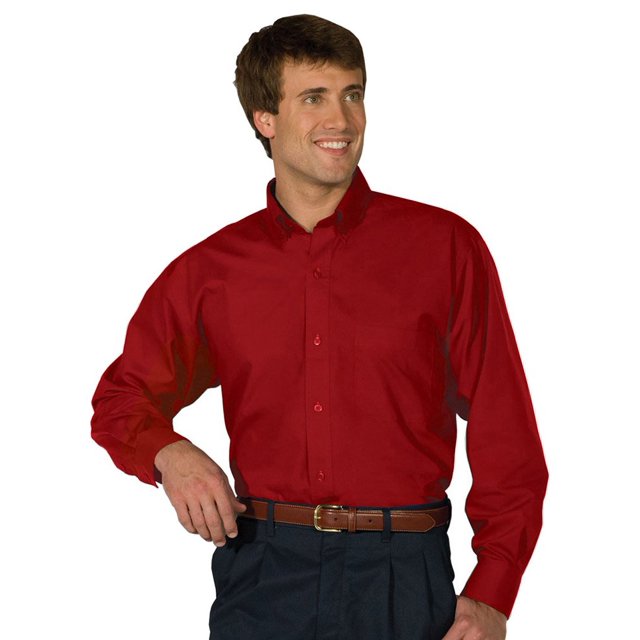 Mens Long-Sleeve Poplin Shirt