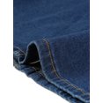 thumbnail image 5 of Unique Bargains Jupe en Denim Décontractée pour Femme à Taille Haute avec Fente avant, Extensible, Coupe Trapèze, Bleu Foncé, M, 5 of 5