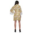 thumbnail image 3 of Moomaya Printed Short Robes For Women Cotton Robes For Women With Lace Trim, 3 of 6