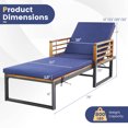 thumbnail image 3 of Gymax 2 Pcs Chaise Longue d'Extérieur avec Dossier Réglable à 4 Positions pour Cour Arrière au Bord de la Piscine, 3 of 10