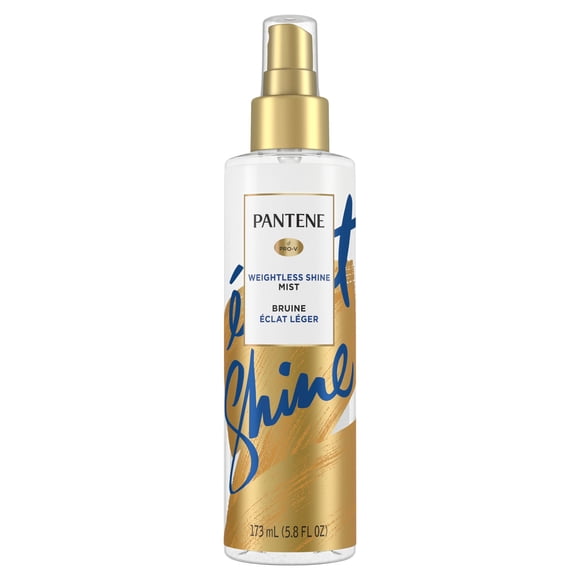 Pantene Hair Shine Spray, Weightless, Adds Shine to Dull Hair with Vitamin B5, Safe for Color Treated Hair, Pro-V