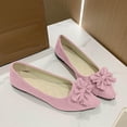 thumbnail image 2 of Chaussures Décontractées Roses pour Femmes à Bout Pointu à Semelle Plate Chaussures de Travail pour Femmes Motif Floral Couleur Unie Multicolore Loisirs Extérieur Intérieur Chaussures en Tissu Taille 43, 2 of 4