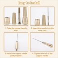 thumbnail image 2 of 7PCS Leather Sewing Awl Needle-with Copper Handle, 3 Rolls 50 M Nylon Cord Thread and 2PCS Thimble for Shoes Repair, 2 of 7