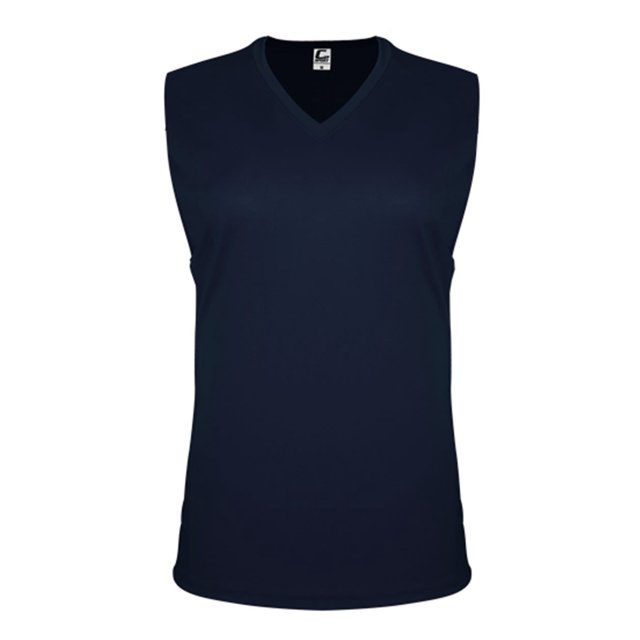 C2 Sport T-Shirt Sans Manches Col en V pour Femmes, G, Marine