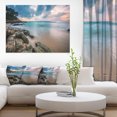 thumbnail image 1 of Gloomy Tropical Sunset Beach - Toile d'art de paysage marin extra large, 1 of 1