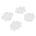 thumbnail image 2 of Coaster  Resin Molds Casting Resin Epoxy  4pcs Coaster  4 Different Styles Flower Design Silicone Molding For Making Decorations, 2 of 8