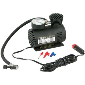 12V Car Tyre Inflator Air Compressor Metal Tire Inflator High Pressure Air Pump (Black)