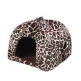 thumbnail image 1 of UPGRATOR 1Pcs Pet Shelter Tent Cloth-Wrapper Shape for Cats Leopard, 1 of 4