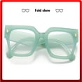 thumbnail image 3 of Glasses Fashion Oversized Blue Light Blocking Eyewear for Computer Screens with Big Square Frames for Work and Everyday Use, 3 of 6