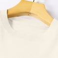 thumbnail image 4 of yoeyez Chandails Légers pour Femmes à Manches Longues Col Ras du Cou Chandail Uni Chandail Léger Doux Tricoté Hauts Bas d'Automne Beige TG, 4 of 6