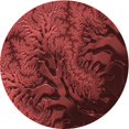thumbnail image 1 of Ahgly Company Tapis Rond Lavable en Machine Intérieur Transitionnel Rouge Bordeaux, 4 Pieds Rond, 1 of 7