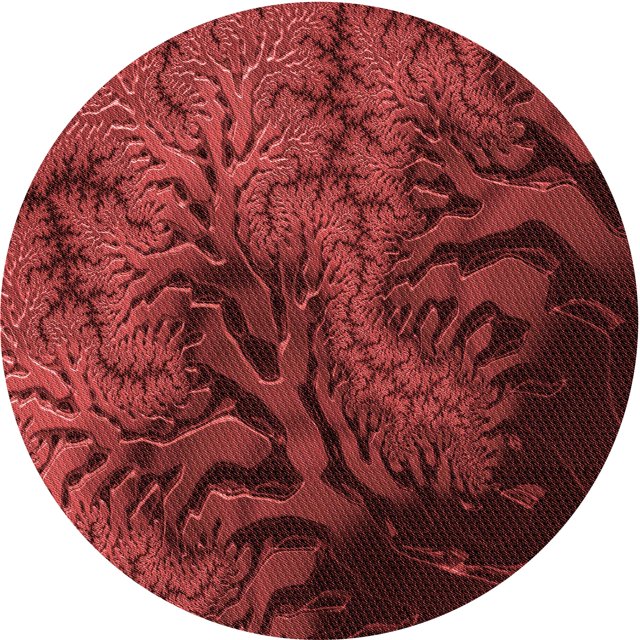 Ahgly Company Tapis Rond Lavable en Machine Intérieur Transitionnel Rouge Bordeaux, 4 Pieds Rond